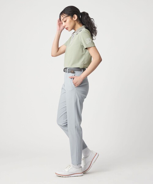 UNITED ARROWS GOLF(ユナイテッドアローズゴルフ)の「ウィメンズ ライン カノコ ポロシャツ UV 吸水速乾(ポロシャツ・レディース・ケリーグリーン/ブラック/ホワイト・M/L/S)」の15枚目の写真