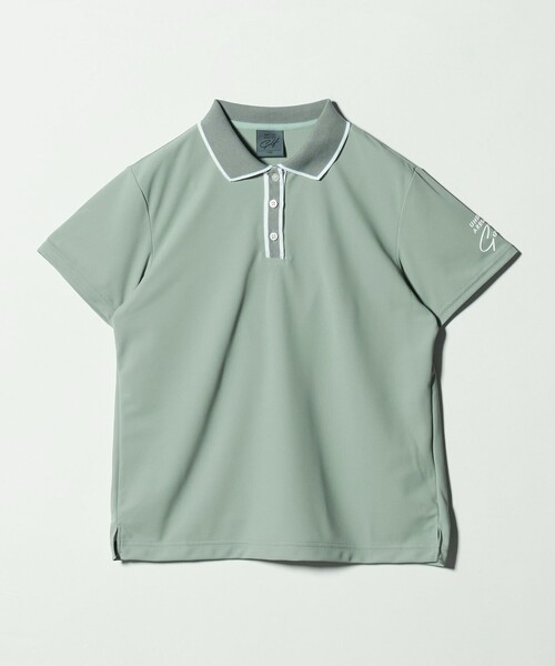 UNITED ARROWS GOLF(ユナイテッドアローズゴルフ)の「ウィメンズ ライン カノコ ポロシャツ UV 吸水速乾(ポロシャツ・レディース・ケリーグリーン/ブラック/ホワイト・M/L/S)」の16枚目の写真