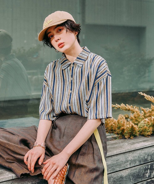 niko and...(ニコアンド)の「DRYクシュイージーシャツ(シャツ/ブラウス・レディース・ダークブルー/チャコール/ダークグレー/ホワイト・LARGE/MEDIUM)」の4枚目の写真