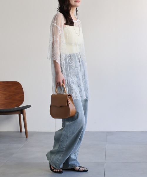 ap retro(アプレトロ)の「シアーレーストップス / レイヤード 透け感 大人フェミニン(シャツ/ブラウス・レディース・ホワイト/ブラック・FREE)」の18枚目の写真