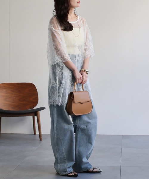ap retro(アプレトロ)の「シアーレーストップス / レイヤード 透け感 大人フェミニン(シャツ/ブラウス・レディース・ホワイト/ブラック・FREE)」の19枚目の写真