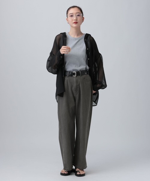 LEPSIM(レプシィム)の「CRフロントスリットパンツ 660973(その他パンツ・レディース・チャコールグレー/ベージュ系その他/カーキ・MEDIUM/LARGE)」の10枚目の写真