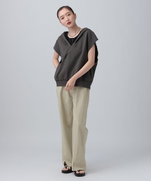 LEPSIM(レプシィム)の「CRフロントスリットパンツ 660973(その他パンツ・レディース・チャコールグレー/ベージュ系その他/カーキ・MEDIUM/LARGE)」の16枚目の写真