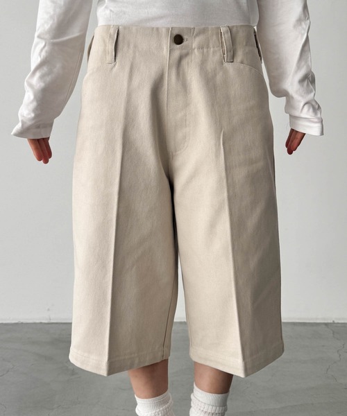 CANAL JEAN(キャナルジーン)の「choice_cnl ツイルワークハーフパンツ(その他パンツ・レディース・チャコールグレー/ベージュ・LARGE/MEDIUM/SMALL)」の9枚目の写真