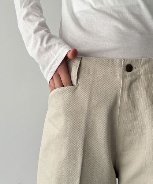 CANAL JEAN(キャナルジーン)の「choice_cnl ツイルワークハーフパンツ(その他パンツ・レディース・チャコールグレー/ベージュ・LARGE/MEDIUM/SMALL)」の12枚目の写真