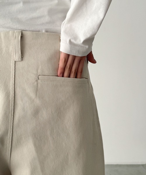 CANAL JEAN(キャナルジーン)の「choice_cnl ツイルワークハーフパンツ(その他パンツ・レディース・チャコールグレー/ベージュ・LARGE/MEDIUM/SMALL)」の14枚目の写真