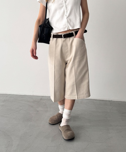 CANAL JEAN(キャナルジーン)の「choice_cnl ツイルワークハーフパンツ(その他パンツ・レディース・チャコールグレー/ベージュ・LARGE/MEDIUM/SMALL)」の18枚目の写真