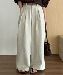 Doula Doula | センターライン入りワイドタックパンツ(その他パンツ)