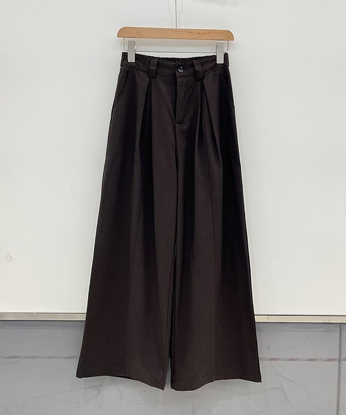 Doula Doula(ドゥーラドゥーラ)の「センターライン入りワイドタックパンツ(その他パンツ・レディース・ネイビー/モカ/ブラウン・FREE)」の9枚目の写真