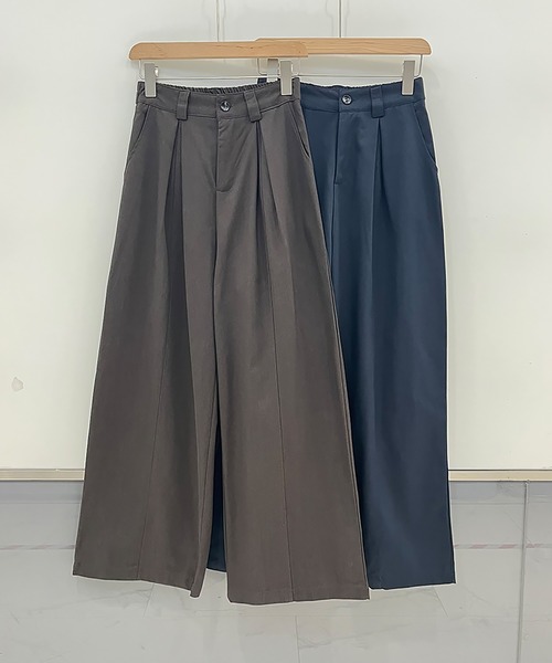 Doula Doula(ドゥーラドゥーラ)の「センターライン入りワイドタックパンツ(その他パンツ・レディース・ネイビー/モカ/ブラウン・FREE)」の15枚目の写真