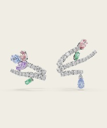 【公式】【スワロフスキー】Ariana Grande x Swarovski イヤーカフ, ミックスカット, マルチカラー, ロジウム・プレーティング