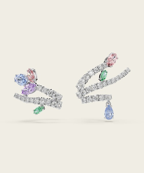 SWAROVSKI(スワロフスキー)の「【公式】【スワロフスキー】Ariana Grande x Swarovski イヤーカフ, ミックスカット, マルチカラー, ロジウム・プレーティング(イヤリング・レディース・シルバー系その他・ONE SIZE)」の1枚目の写真