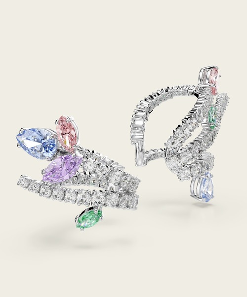 SWAROVSKI(スワロフスキー)の「【公式】【スワロフスキー】Ariana Grande x Swarovski イヤーカフ, ミックスカット, マルチカラー, ロジウム・プレーティング(イヤリング・レディース・シルバー系その他・ONE SIZE)」の4枚目の写真