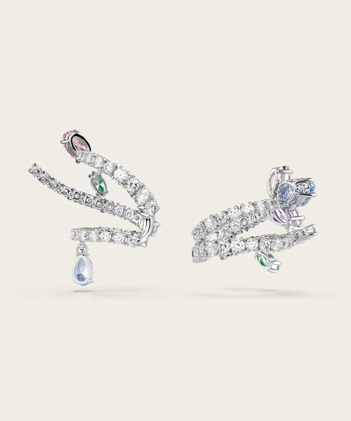SWAROVSKI(スワロフスキー)の「【公式】【スワロフスキー】Ariana Grande x Swarovski イヤーカフ, ミックスカット, マルチカラー, ロジウム・プレーティング(イヤリング・レディース・シルバー系その他・ONE SIZE)」の5枚目の写真