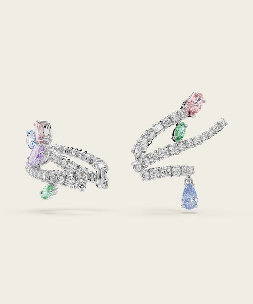 SWAROVSKI(スワロフスキー)の「【公式】【スワロフスキー】Ariana Grande x Swarovski イヤーカフ, ミックスカット, マルチカラー, ロジウム・プレーティング(イヤリング・レディース・シルバー系その他・ONE SIZE)」の3枚目の写真