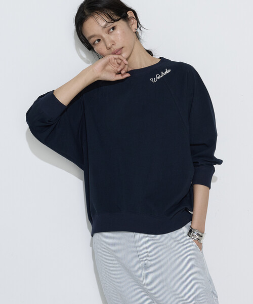 COMME CA Wardrobe（コムサワードローブ）の「ヴィンテージ天竺 プルオーバー（Tシャツ/カットソー・レディース・イエロー/ネイビー/ホワイト・FREE）」の2枚目の写真