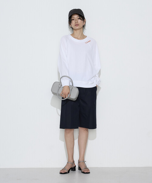 COMME CA Wardrobe（コムサワードローブ）の「ヴィンテージ天竺 プルオーバー（Tシャツ/カットソー・レディース・イエロー/ネイビー/ホワイト・FREE）」の4枚目の写真