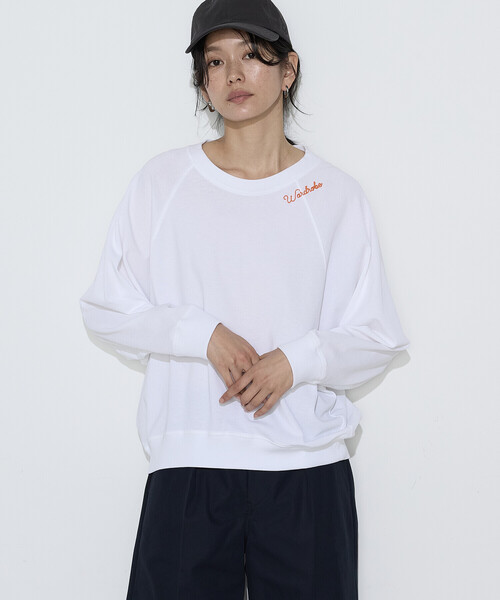 COMME CA Wardrobe（コムサワードローブ）の「ヴィンテージ天竺 プルオーバー（Tシャツ/カットソー・レディース・イエロー/ネイビー/ホワイト・FREE）」の6枚目の写真