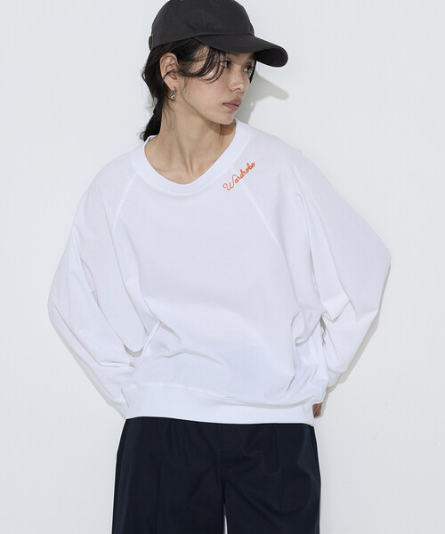 COMME CA Wardrobe（コムサワードローブ）の「ヴィンテージ天竺 プルオーバー（Tシャツ/カットソー・レディース・イエロー/ネイビー/ホワイト・FREE）」の7枚目の写真
