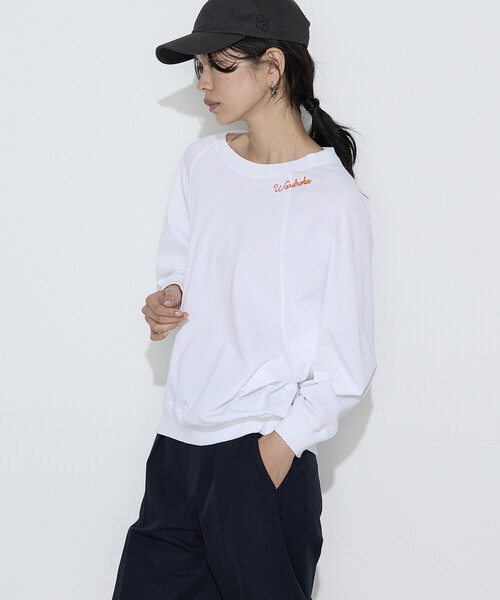 COMME CA Wardrobe（コムサワードローブ）の「ヴィンテージ天竺 プルオーバー（Tシャツ/カットソー・レディース・イエロー/ネイビー/ホワイト・FREE）」の9枚目の写真