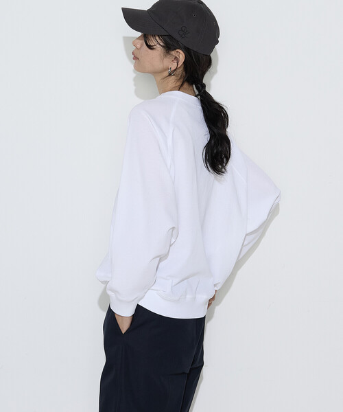 COMME CA Wardrobe（コムサワードローブ）の「ヴィンテージ天竺 プルオーバー（Tシャツ/カットソー・レディース・イエロー/ネイビー/ホワイト・FREE）」の10枚目の写真