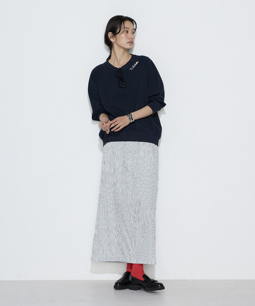 COMME CA Wardrobe（コムサワードローブ）の「ヴィンテージ天竺 プルオーバー（Tシャツ/カットソー・レディース・イエロー/ネイビー/ホワイト・FREE）」の11枚目の写真