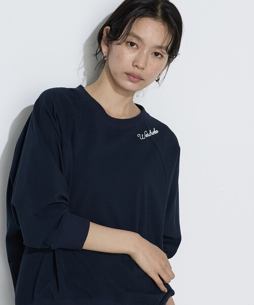 COMME CA Wardrobe（コムサワードローブ）の「ヴィンテージ天竺 プルオーバー（Tシャツ/カットソー・レディース・イエロー/ネイビー/ホワイト・FREE）」の12枚目の写真