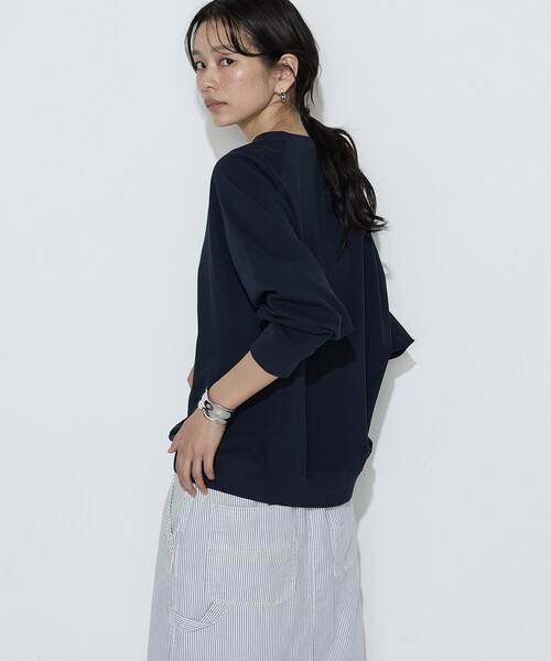 COMME CA Wardrobe（コムサワードローブ）の「ヴィンテージ天竺 プルオーバー（Tシャツ/カットソー・レディース・イエロー/ネイビー/ホワイト・FREE）」の14枚目の写真