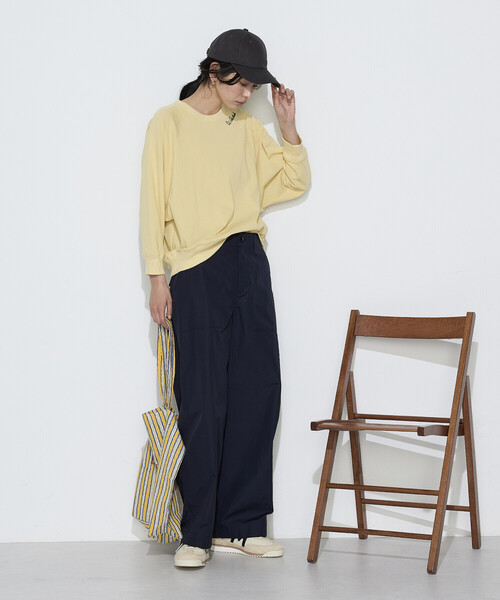 COMME CA Wardrobe（コムサワードローブ）の「ヴィンテージ天竺 プルオーバー（Tシャツ/カットソー・レディース・イエロー/ネイビー/ホワイト・FREE）」の17枚目の写真
