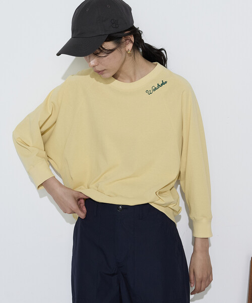 COMME CA Wardrobe（コムサワードローブ）の「ヴィンテージ天竺 プルオーバー（Tシャツ/カットソー・レディース・イエロー/ネイビー/ホワイト・FREE）」の18枚目の写真