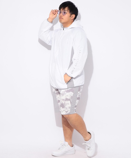 EXCELLENT FINE(エクセレント ファイン)の「パーカー 長袖 ワンポイントロゴ メンズ 大きいサイズ ドライ ストレッチ フルジップ パーカー EXCELLENT FINE (エクセレントファイン)(パーカー・メンズ・ホワイト/ブルー/ブラック・X1(3L~4L)/X2(4L~5L)/X3(6L~7L))」の8枚目の写真