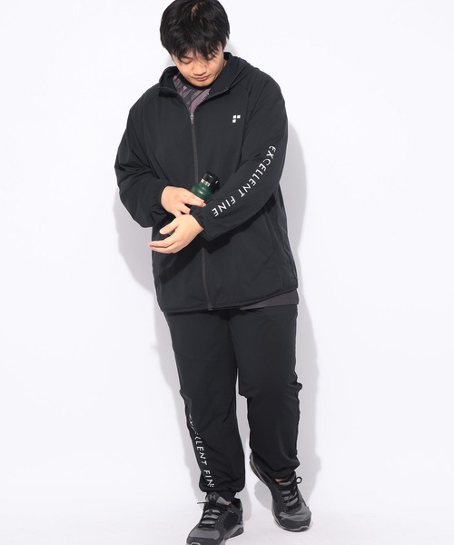 EXCELLENT FINE(エクセレント ファイン)の「パーカー 長袖 ワンポイントロゴ メンズ 大きいサイズ ドライ ストレッチ フルジップ パーカー EXCELLENT FINE (エクセレントファイン)(パーカー・メンズ・ホワイト/ブルー/ブラック・X1(3L~4L)/X2(4L~5L)/X3(6L~7L))」の13枚目の写真