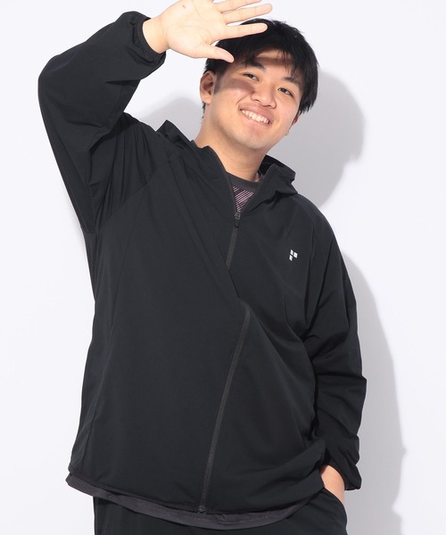EXCELLENT FINE(エクセレント ファイン)の「パーカー 長袖 ワンポイントロゴ メンズ 大きいサイズ ドライ ストレッチ フルジップ パーカー EXCELLENT FINE (エクセレントファイン)(パーカー・メンズ・ホワイト/ブルー/ブラック・X1(3L~4L)/X2(4L~5L)/X3(6L~7L))」の12枚目の写真