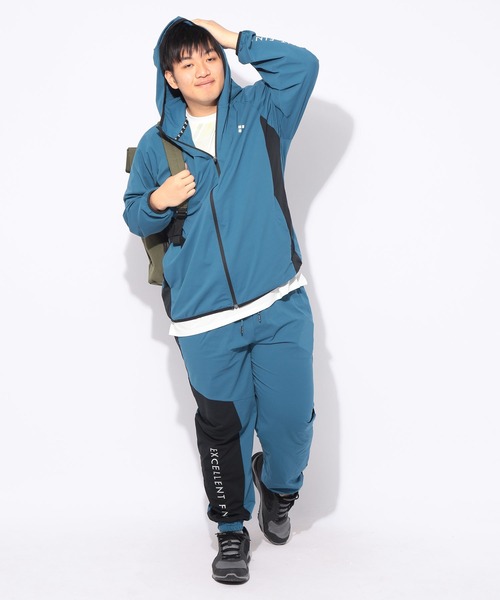 EXCELLENT FINE(エクセレント ファイン)の「パーカー 長袖 ワンポイントロゴ メンズ 大きいサイズ ドライ ストレッチ フルジップ パーカー EXCELLENT FINE (エクセレントファイン)(パーカー・メンズ・ホワイト/ブルー/ブラック・X1(3L~4L)/X2(4L~5L)/X3(6L~7L))」の19枚目の写真