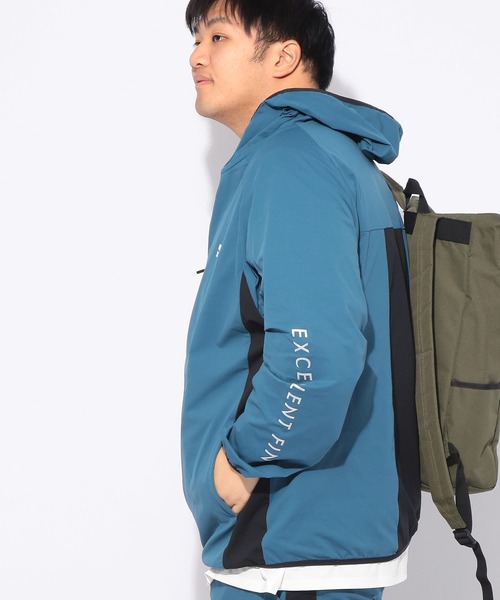 EXCELLENT FINE(エクセレント ファイン)の「パーカー 長袖 ワンポイントロゴ メンズ 大きいサイズ ドライ ストレッチ フルジップ パーカー EXCELLENT FINE (エクセレントファイン)(パーカー・メンズ・ホワイト/ブルー/ブラック・X1(3L~4L)/X2(4L~5L)/X3(6L~7L))」の22枚目の写真