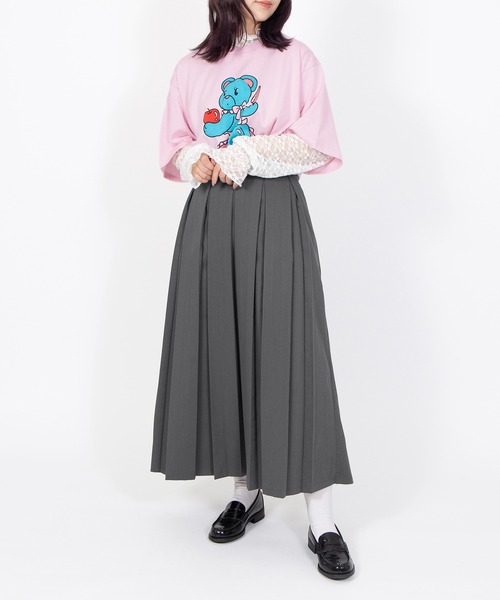 PUNYUS(プニュズ)の「ベアプリントTシャツ(Tシャツ/カットソー・レディース・ブラック/ホワイト/ピンク・3/5/4)」の8枚目の写真