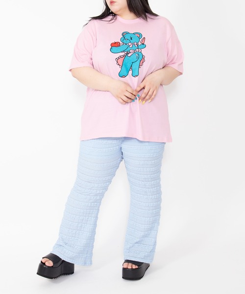 PUNYUS(プニュズ)の「ベアプリントTシャツ(Tシャツ/カットソー・レディース・ブラック/ホワイト/ピンク・3/5/4)」の13枚目の写真