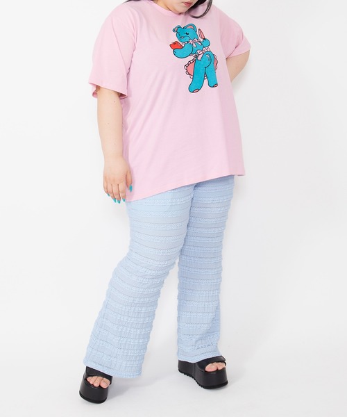 PUNYUS(プニュズ)の「ベアプリントTシャツ(Tシャツ/カットソー・レディース・ブラック/ホワイト/ピンク・3/5/4)」の16枚目の写真