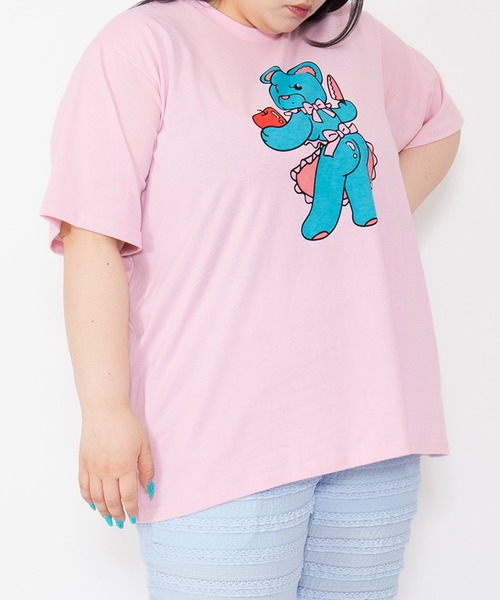 PUNYUS(プニュズ)の「ベアプリントTシャツ(Tシャツ/カットソー・レディース・ブラック/ホワイト/ピンク・3/5/4)」の17枚目の写真