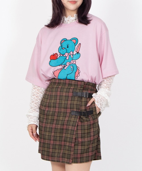 PUNYUS(プニュズ)の「ベアプリントTシャツ(Tシャツ/カットソー・レディース・ブラック/ホワイト/ピンク・3/5/4)」の18枚目の写真