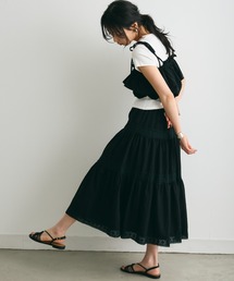 エアリーティアードロングスカート