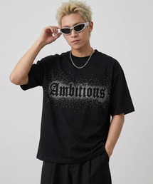 A'GEM/9 × .kom 『ARULE/アルール』 ラインストーンロゴオーバーTシャツ