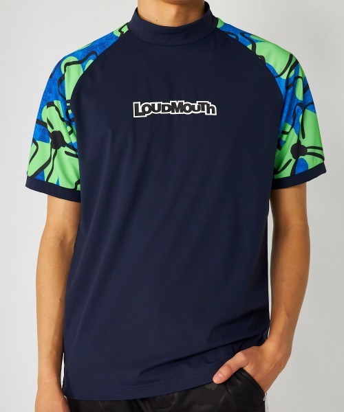 Loudmouth(ラウドマウス)の「【Loudmouth:ラウドマウス】切替ストレッチモックネックシャツ ゴルフ(シャツ/ブラウス・メンズ・ネイビー/ライトイエロー/ブラック/ホワイト・LL/XX-LARGE/LARGE/MEDIUM)」の3枚目の写真
