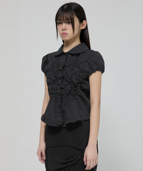 FLAREUP(フレアアップ)の「Cloud Puff Blouse (FL-115_Black)(シャツ/ブラウス・レディース・ブラック・OS)」の15枚目の写真