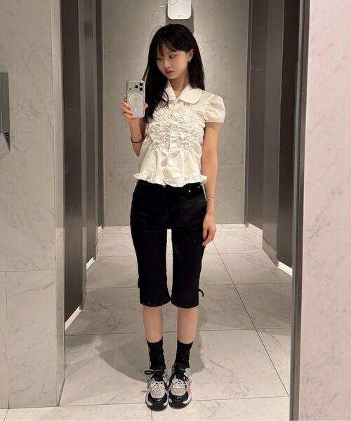 FLAREUP(フレアアップ)の「Cloud Puff Blouse (FL-115_Black)(シャツ/ブラウス・レディース・ブラック・OS)」の12枚目の写真