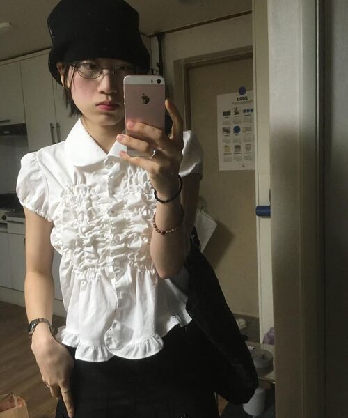FLAREUP(フレアアップ)の「Cloud Puff Blouse (FL-115_Black)(シャツ/ブラウス・レディース・ブラック・OS)」の7枚目の写真