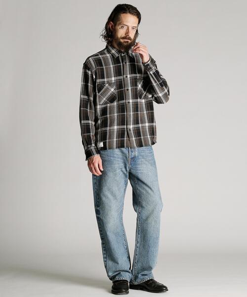 Schott(ショット)の「Schott/ショット/PLAID COTTON FLANNEL LS SHIRT/プレイド コットンフランネルシャツ(シャツ/ブラウス・メンズ・ブラック/ブラウン・2XL/XL/L/M)」の5枚目の写真