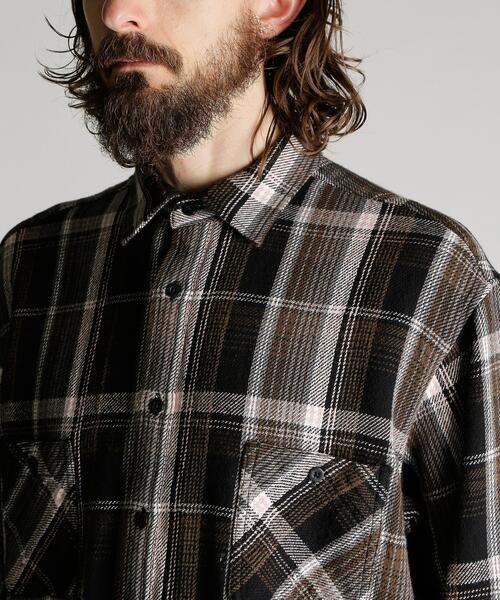 Schott(ショット)の「Schott/ショット/PLAID COTTON FLANNEL LS SHIRT/プレイド コットンフランネルシャツ(シャツ/ブラウス・メンズ・ブラック/ブラウン・2XL/XL/L/M)」の8枚目の写真