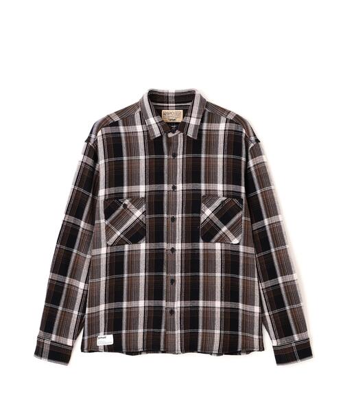 Schott(ショット)の「Schott/ショット/PLAID COTTON FLANNEL LS SHIRT/プレイド コットンフランネルシャツ(シャツ/ブラウス・メンズ・ブラック/ブラウン・2XL/XL/L/M)」の12枚目の写真