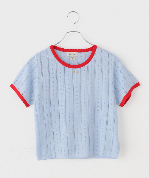 JOURNAL STANDARD(ジャーナルスタンダード)の「【sienne /シエンヌ】 SALLY RINGER KNIT(ニット/セーター・レディース・サックスブルー/チャコールグレー・SMALL)」の2枚目の写真